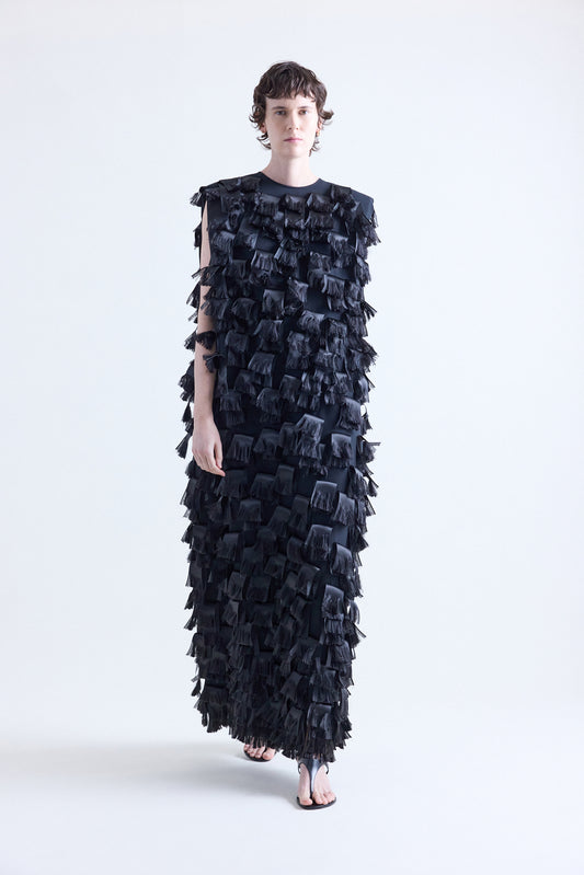 Avril Silk Ribbon Column Dress