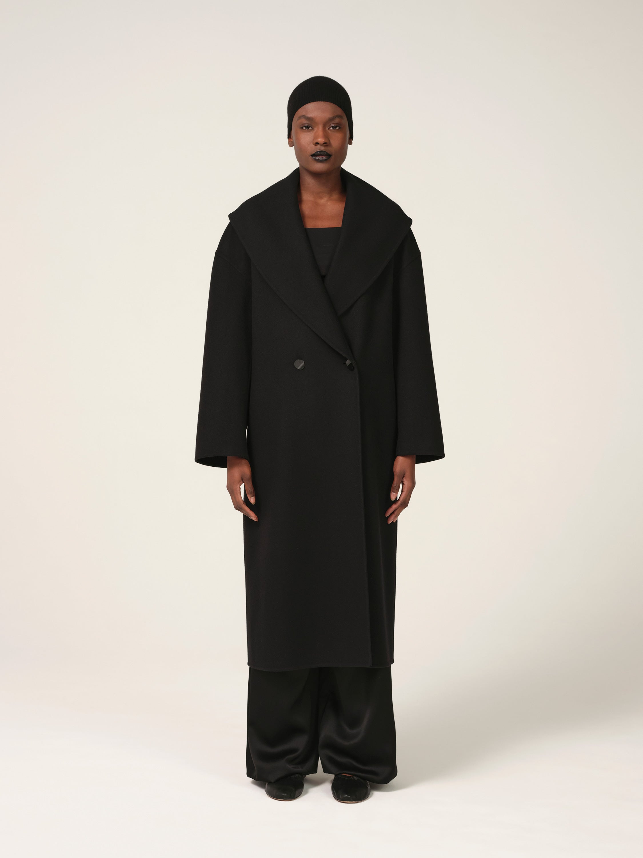 Black shawl collar coat clearance