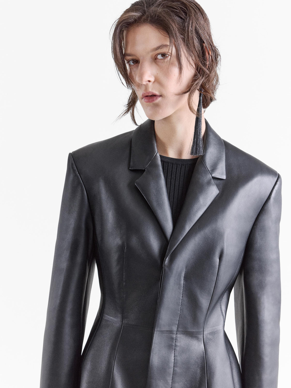 Dakota Leather Moulded Blazer