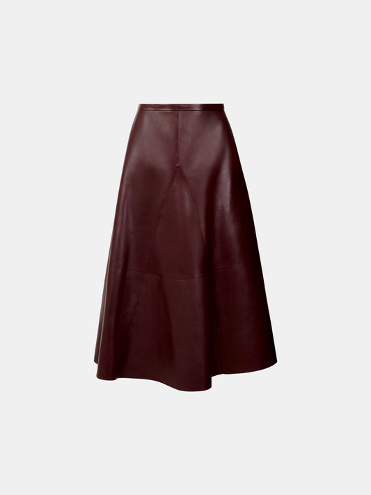 SELINA Leather A-Line Skirt
