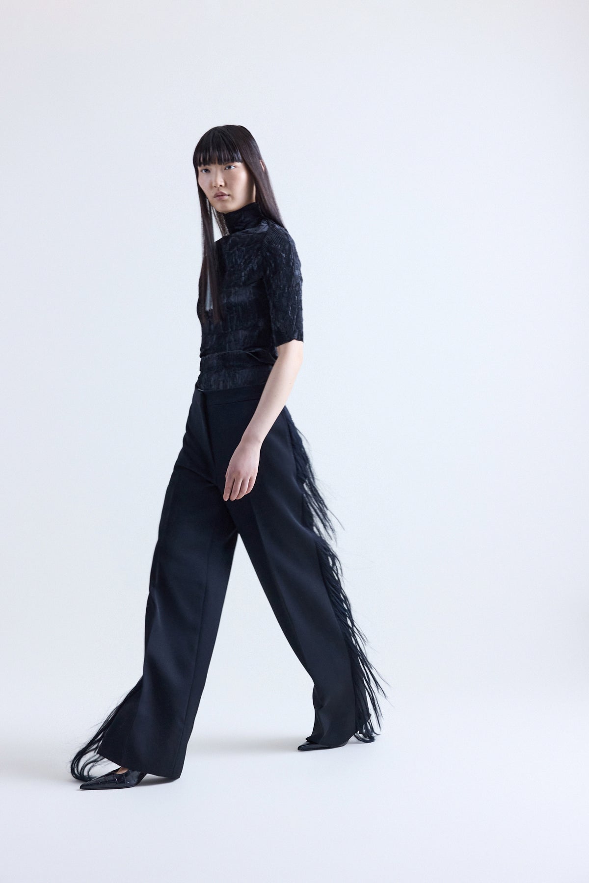 Luella Tailored Trouser With Frayed Trim