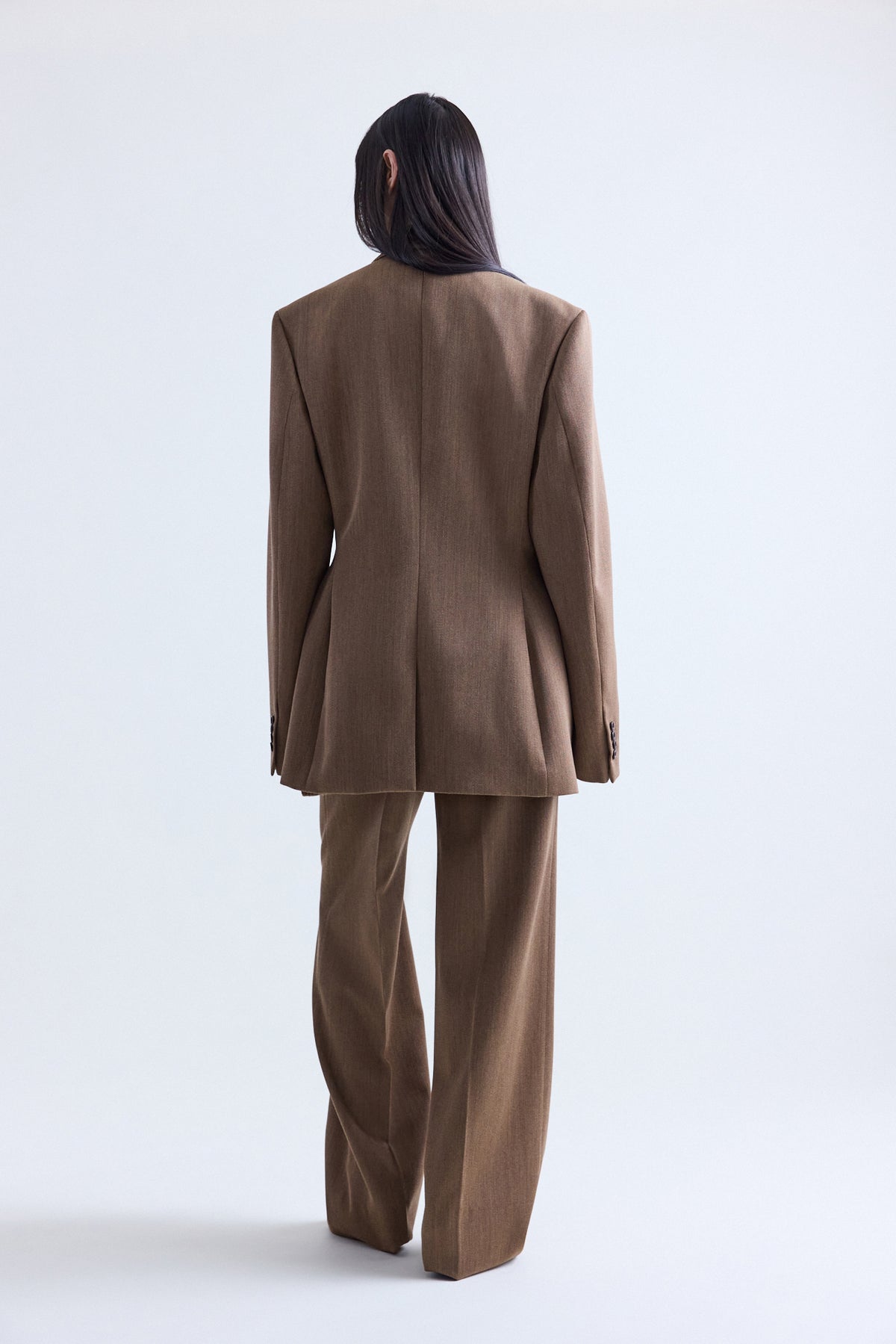 Malina Tailored Blazer In Camel Melange