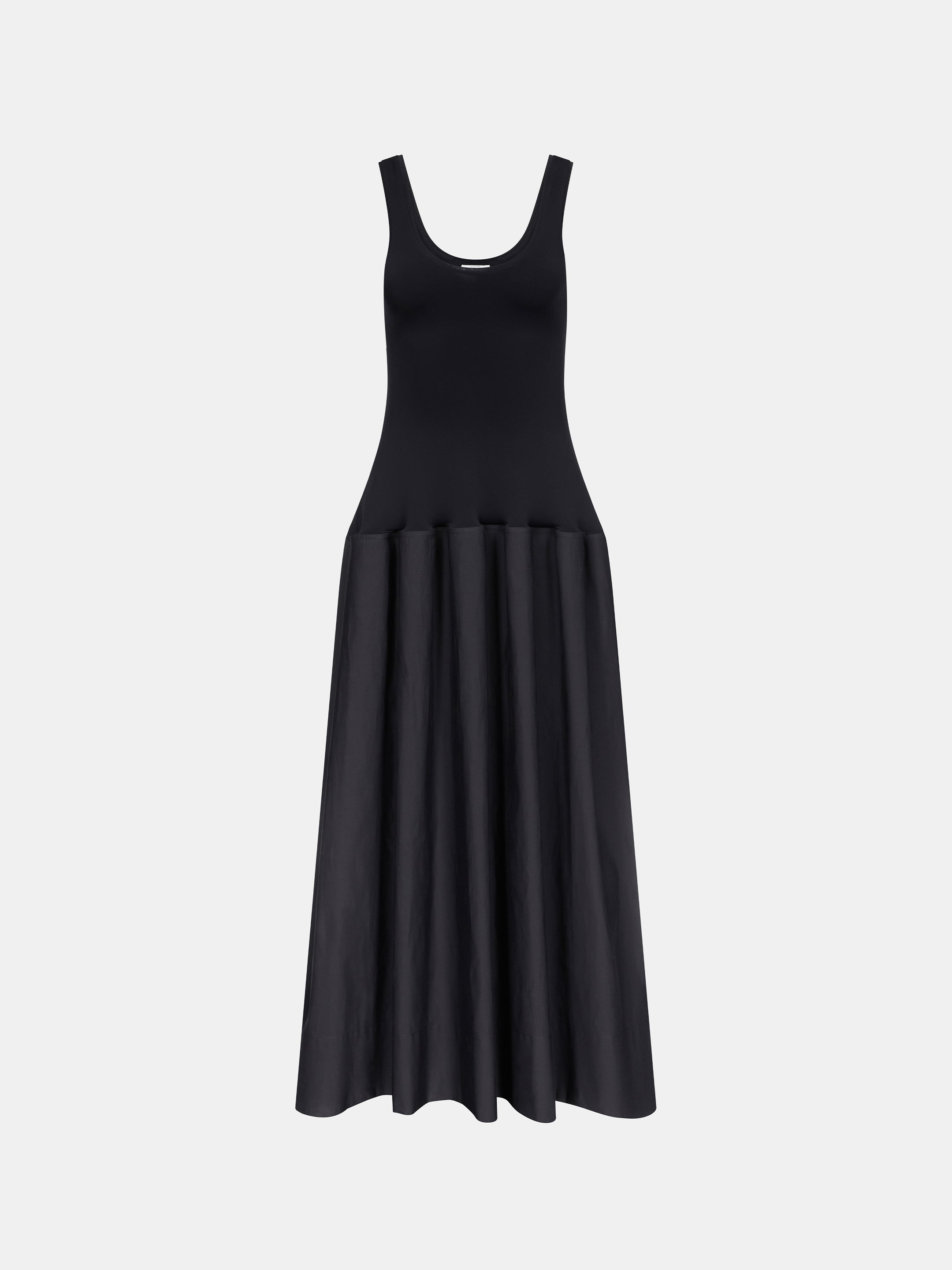 FFORME Pleated Marina Maxi Dress - Black