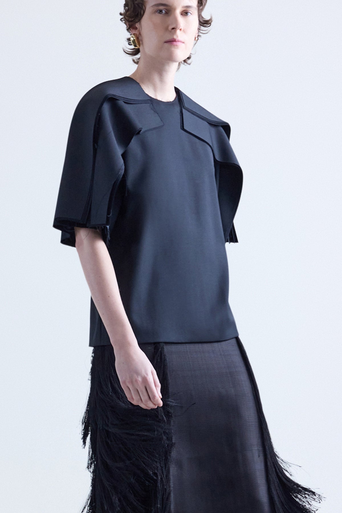 Peris Black Multi Layer T-Shirt