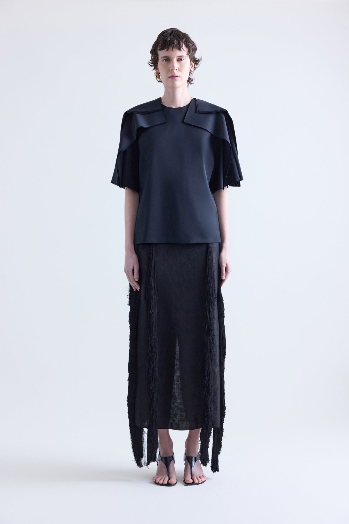 Peris Black Multi Layer T-Shirt