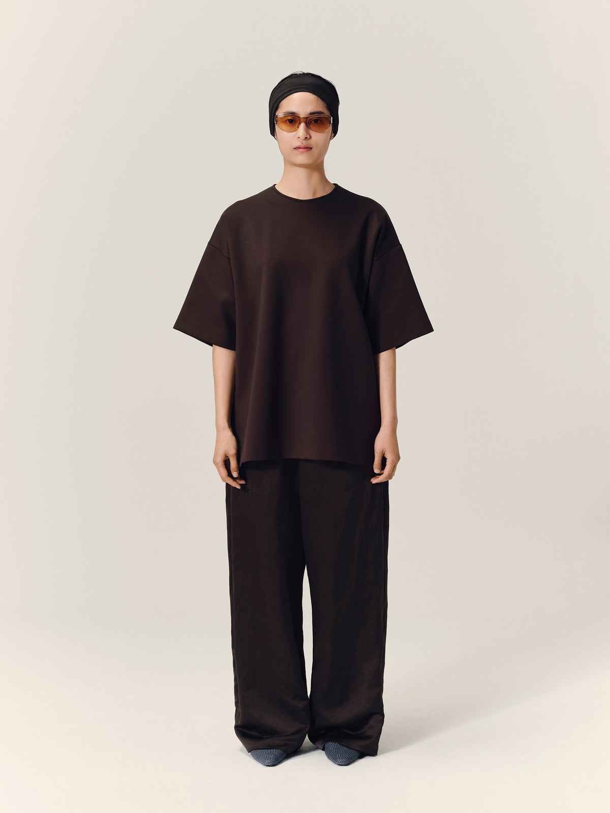 SHELL Oversized T-Shirt in Military Brown