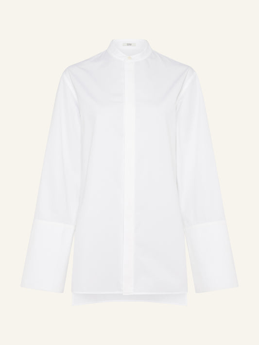 ESME Mandarin Collar Shirt in White