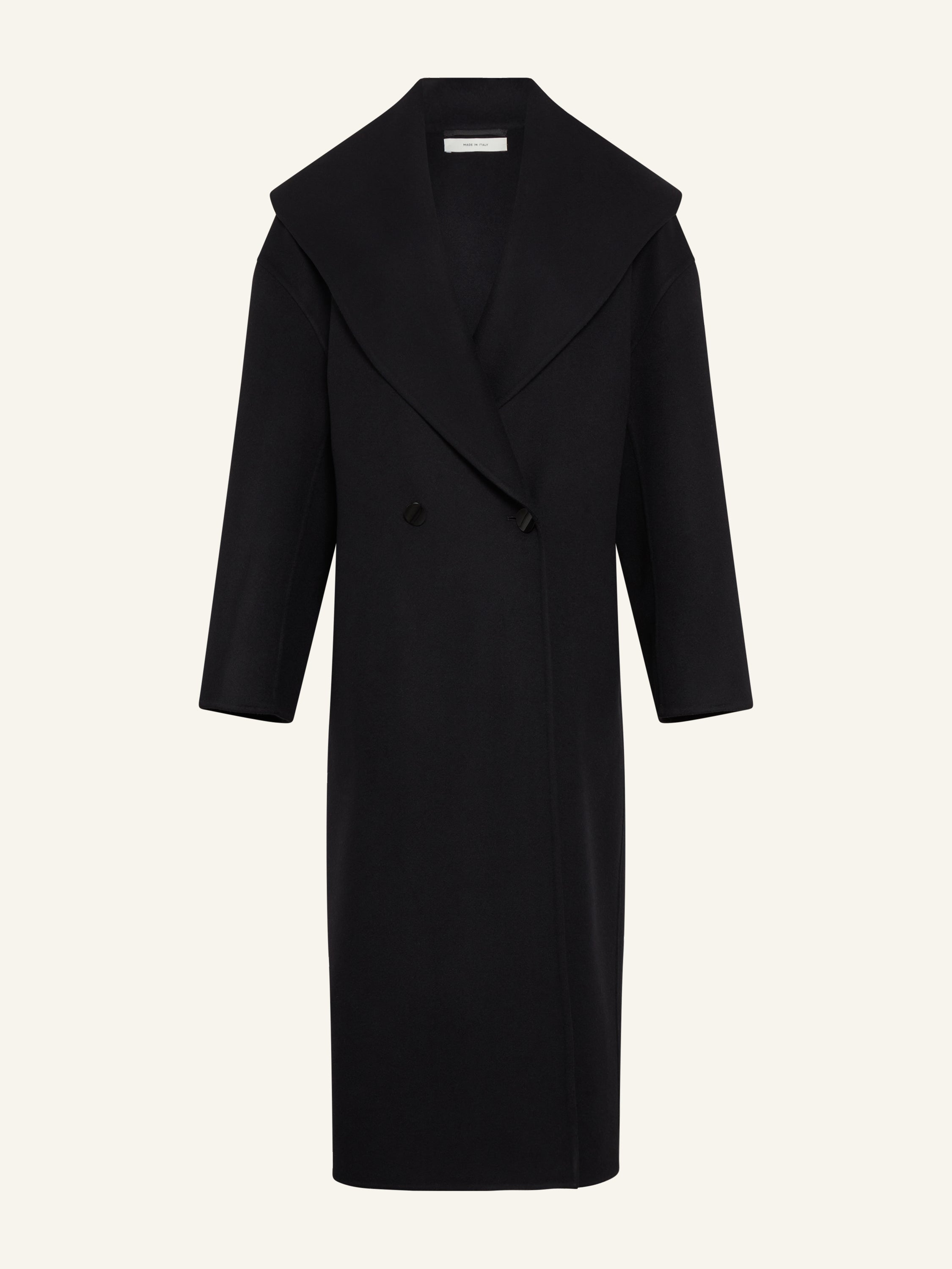 CARLSON Shawl Collar Coat in Black – FFORME