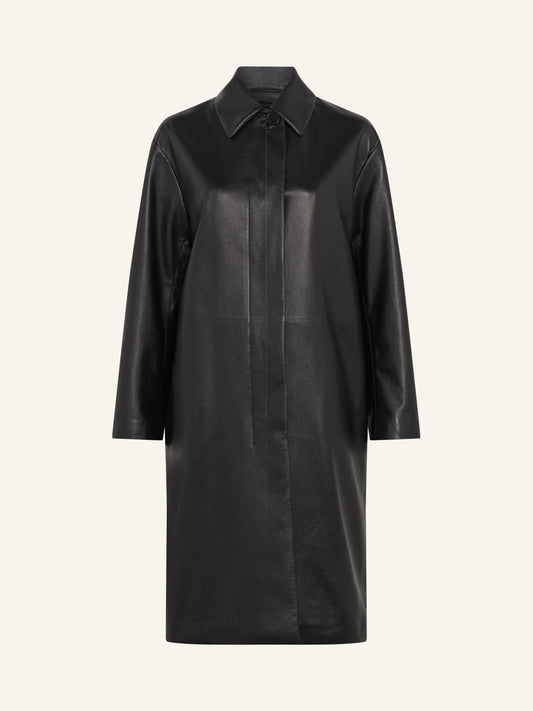 JOSS Leather Raglan Coat