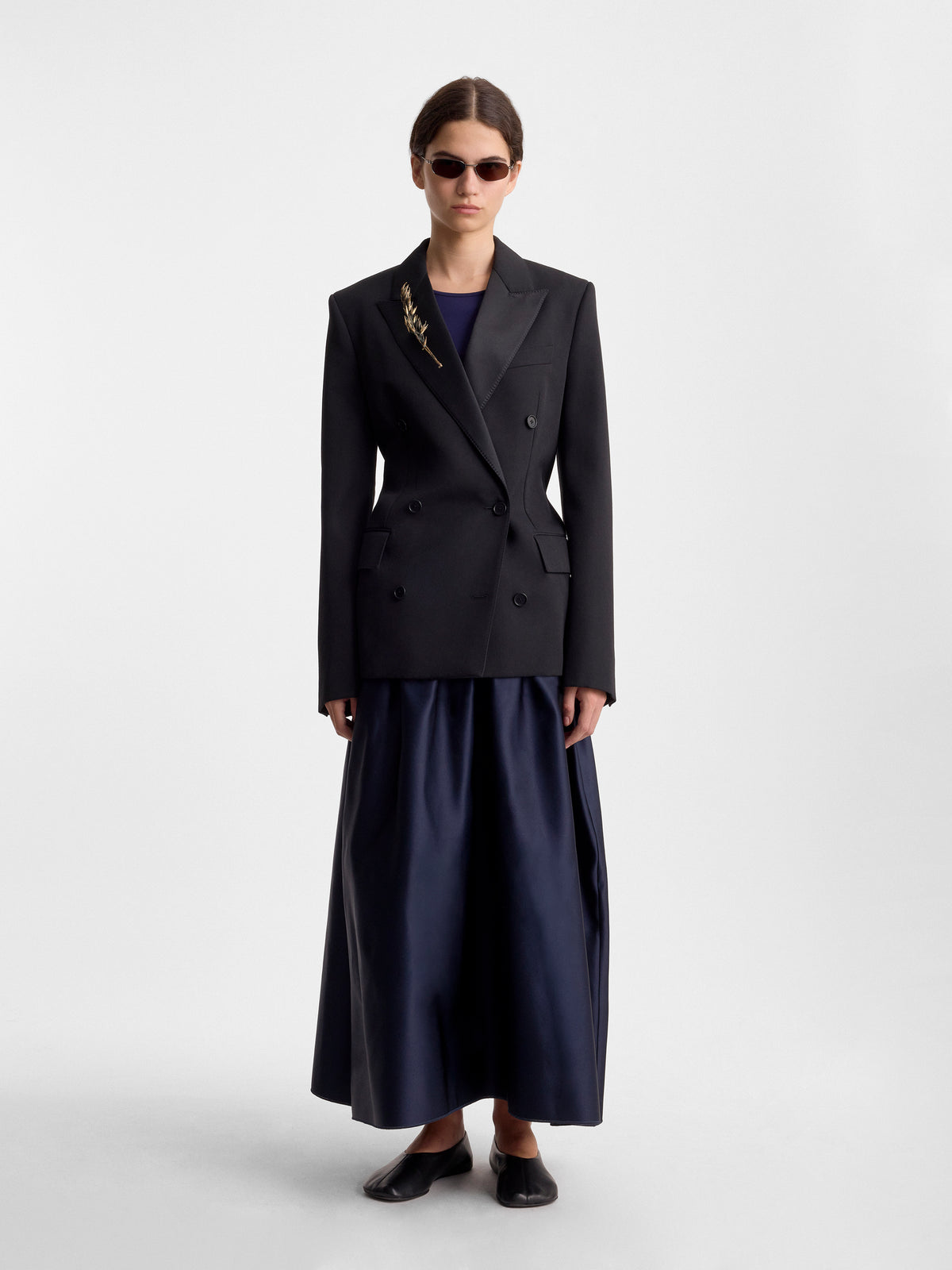 Fforme_FW26_CATRIN.BODYCON.JERSEY.WITH.DUCHESSE.FLARED.SKIRT_PRUSSIAN.BLUE_FF00615-PL2601-402_MAIN