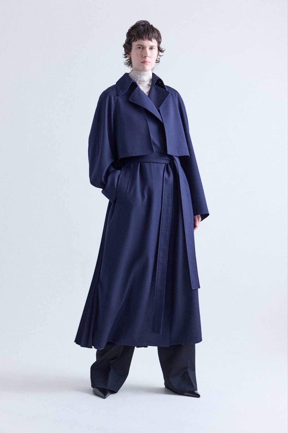 Lennox Pleated Trench Coat
