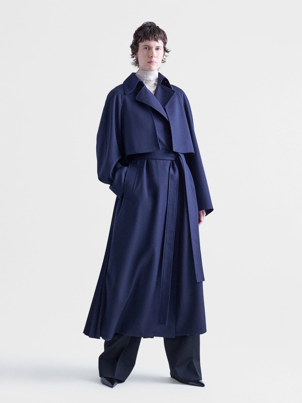 Lennox Pleated Trench Coat