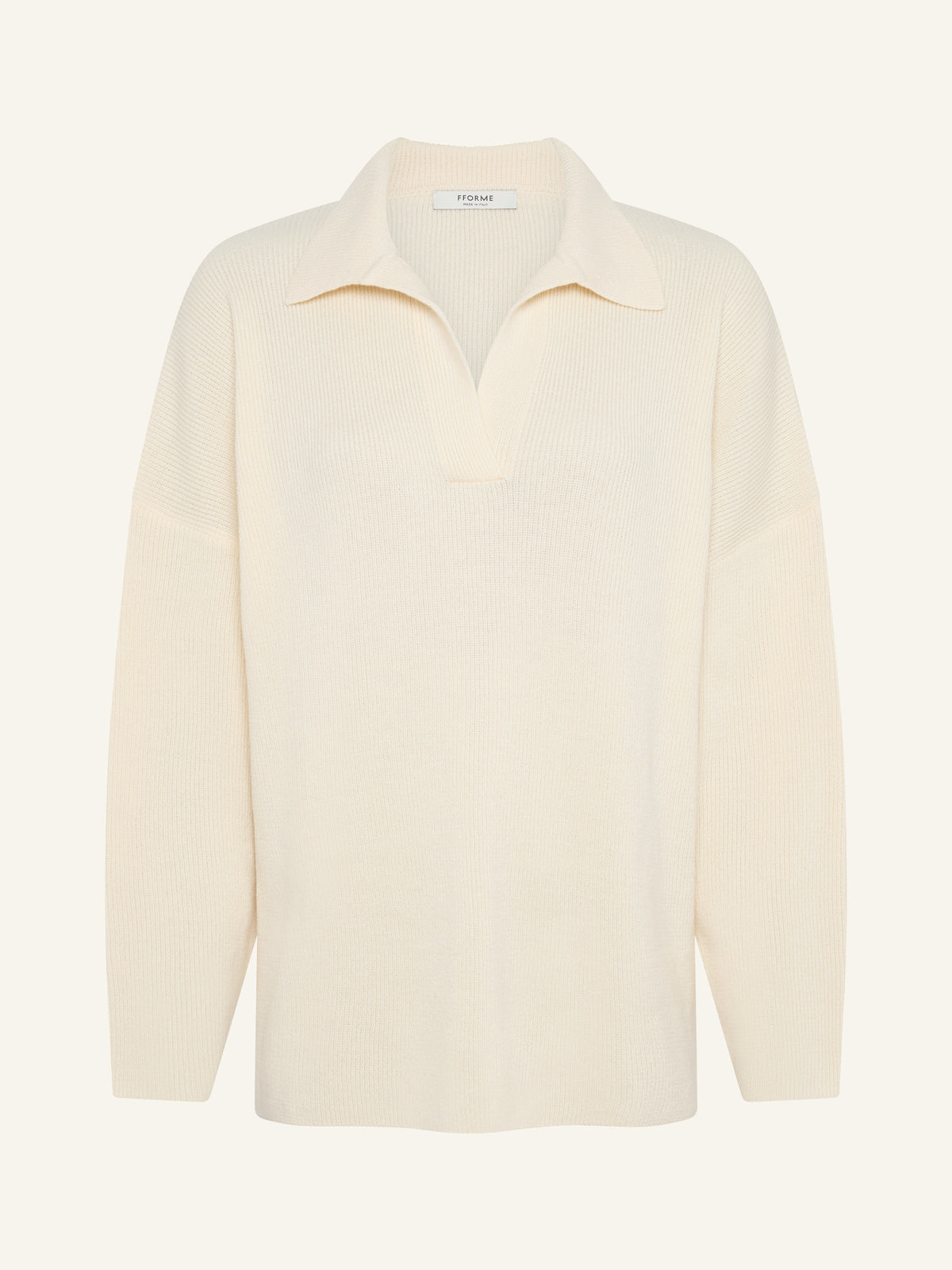 LOUISE Ribbed Polo Sweater