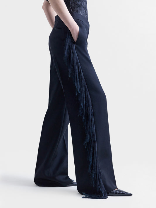 Luella Tailored Trouser With Frayed Trim