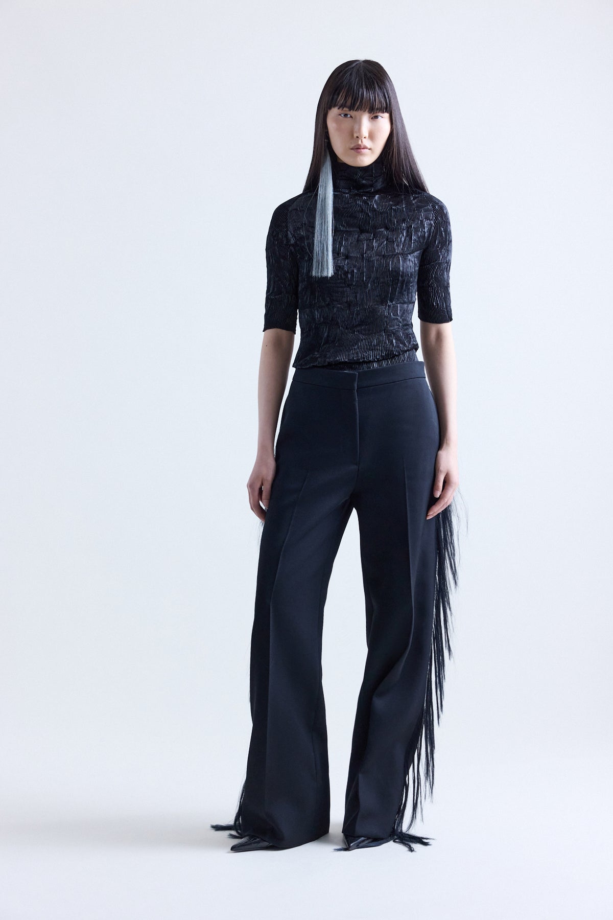 Luella Tailored Trouser With Frayed Trim