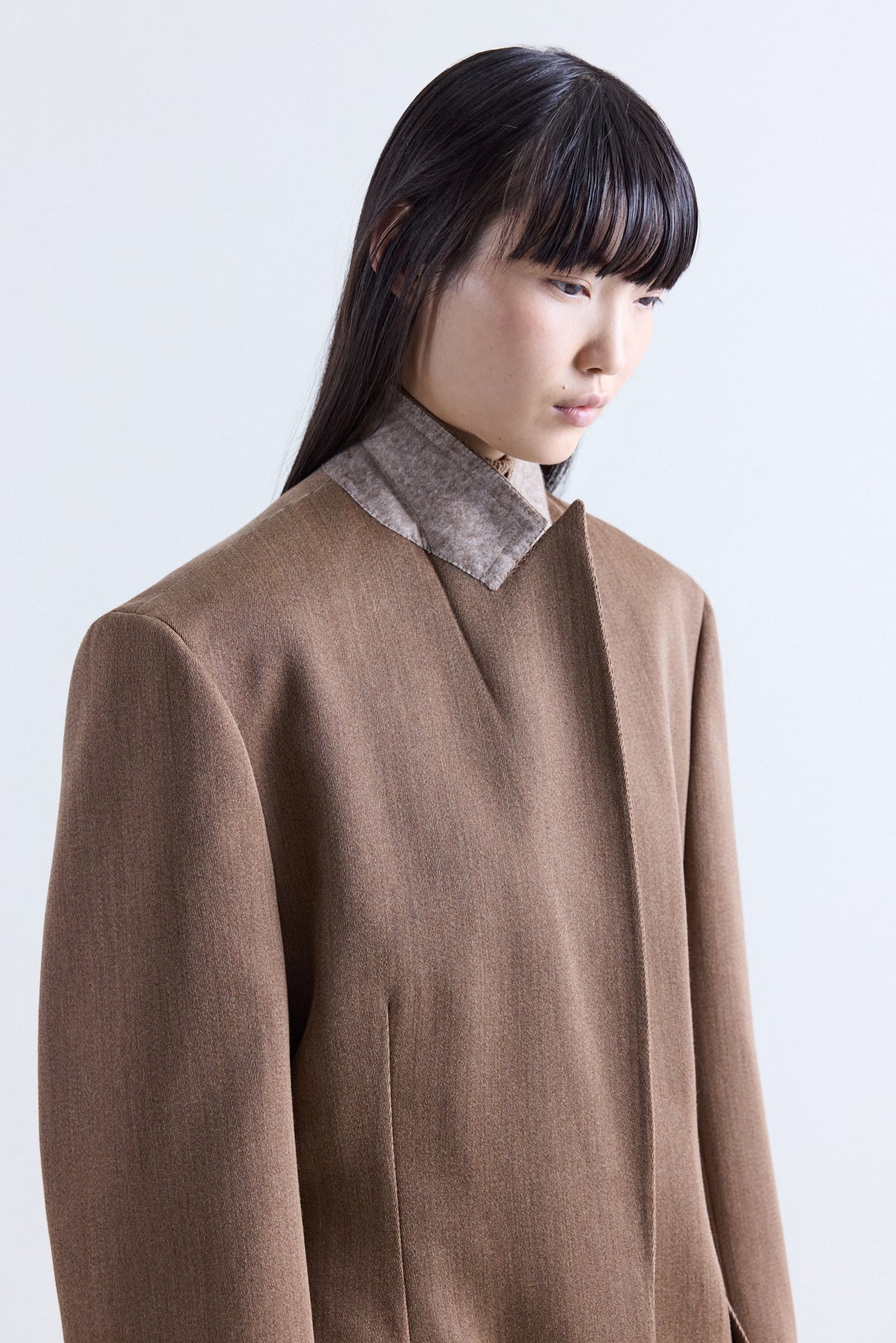 Malina Tailored Blazer In Camel Melange