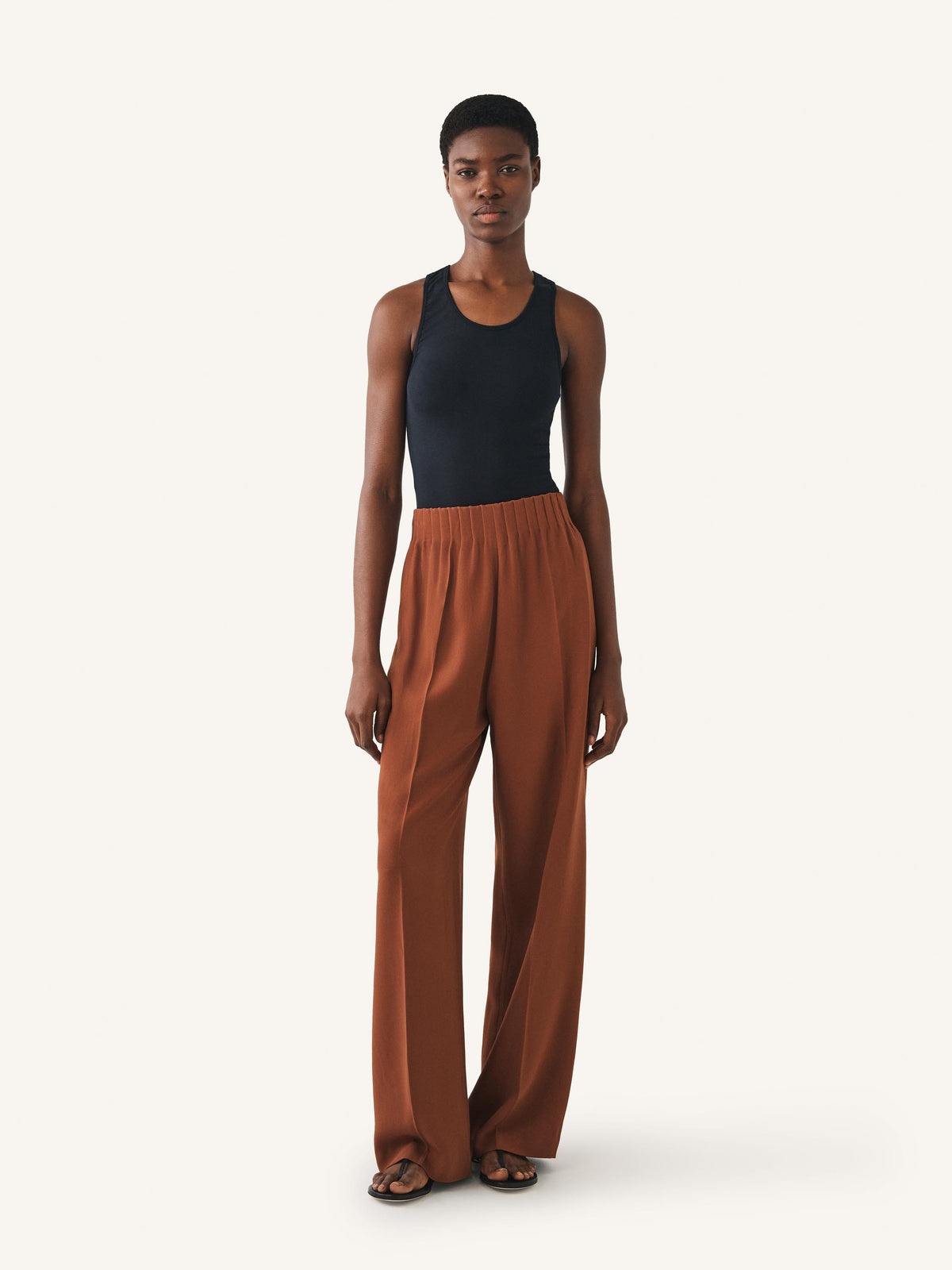 MAUD large pull-on pants in stretch cady