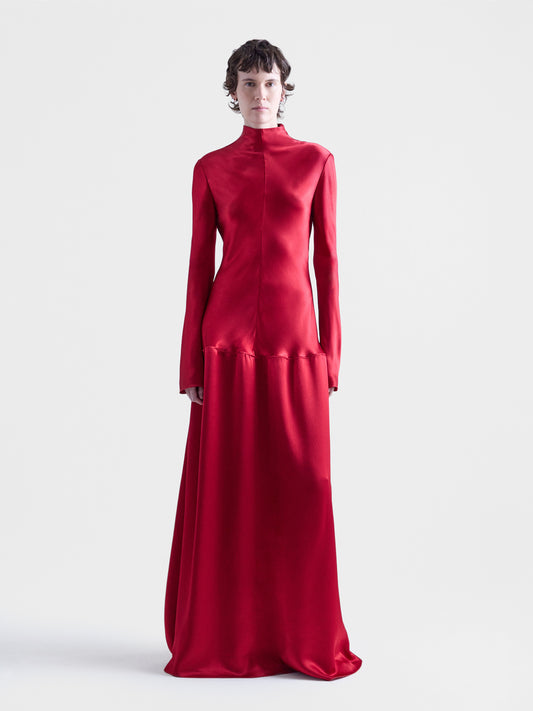 Mila Bias Cut Long Sleeve Dress