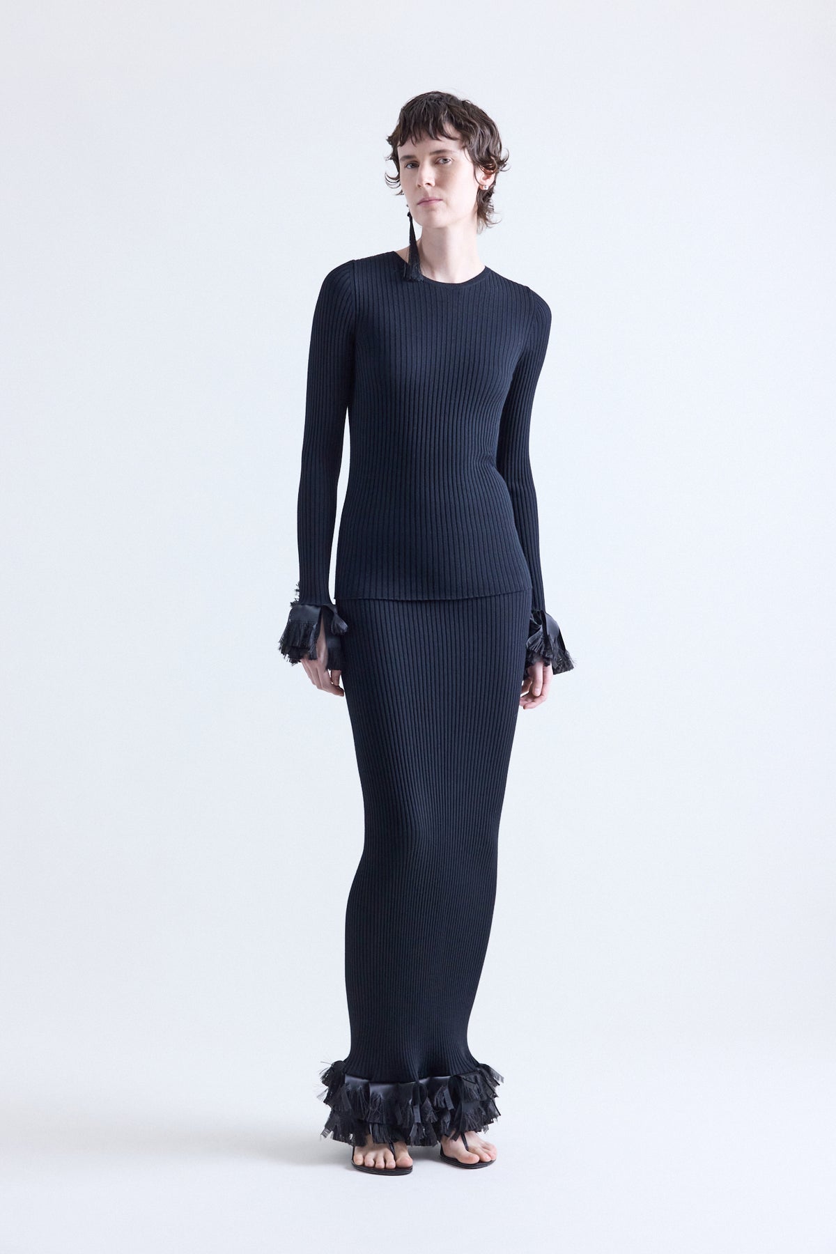 Nova Black Ribbon Sweater