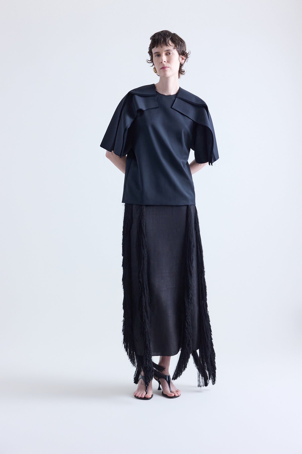 Peris Black Multi Layer T-Shirt