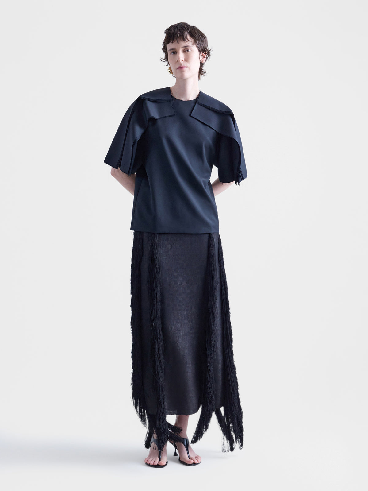 Peris Black Multi Layer T-Shirt