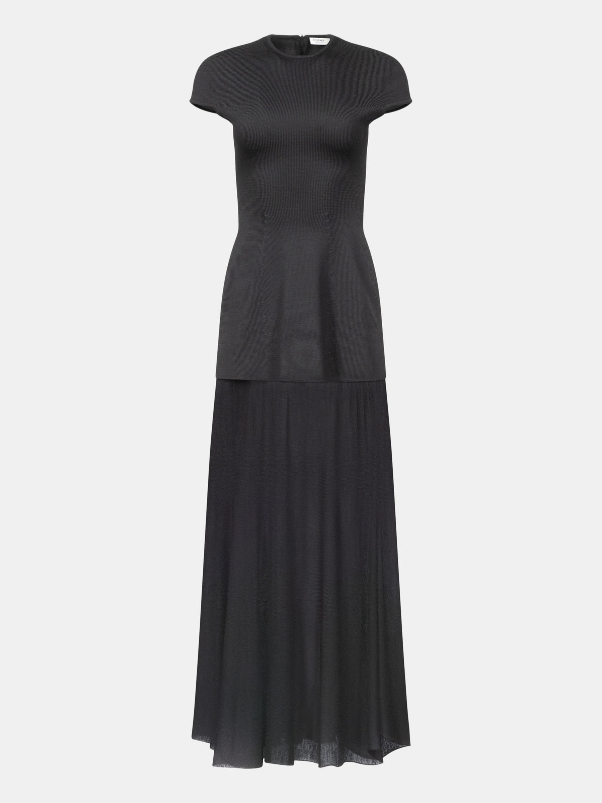 Sienna Black Moulded Knit Dress