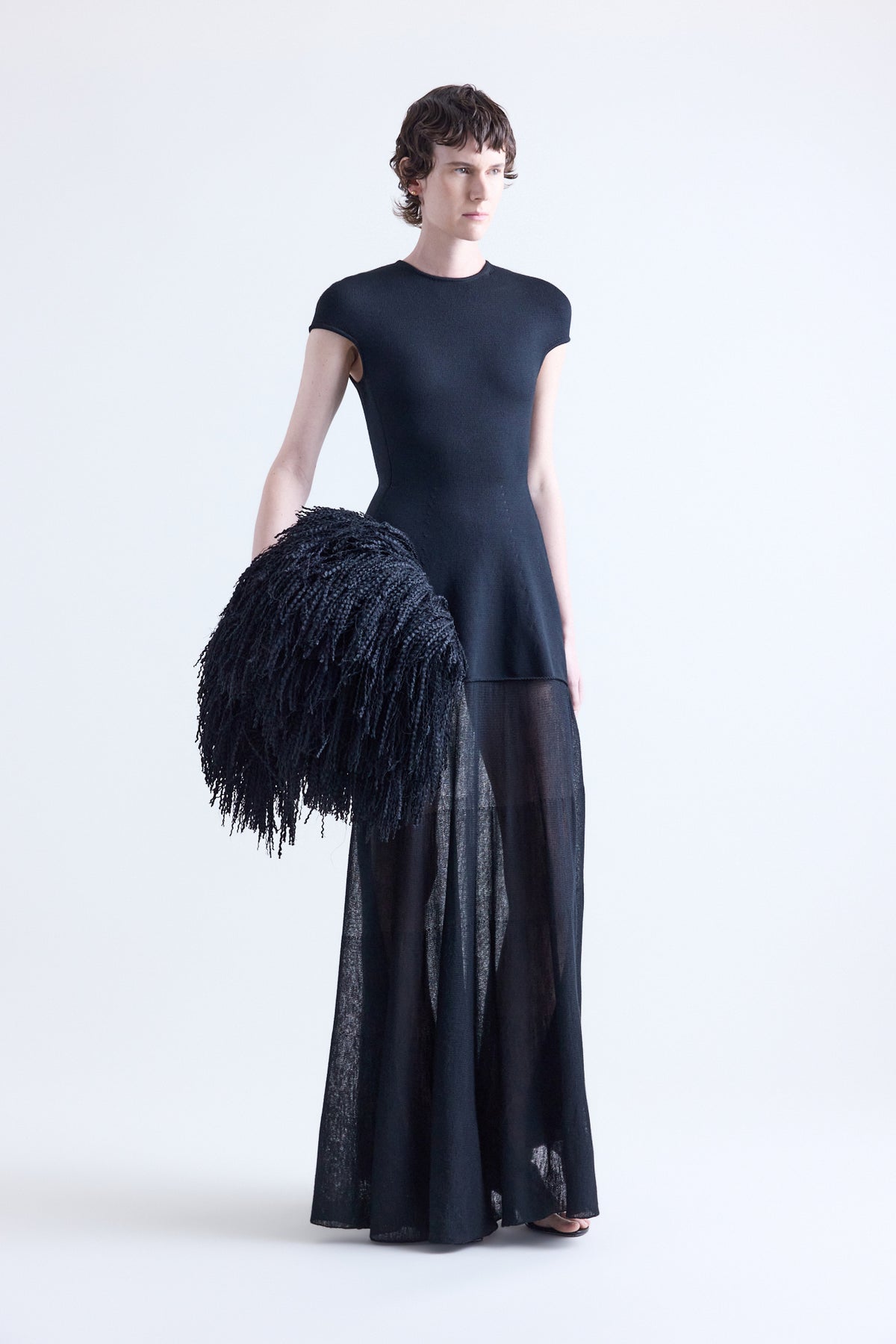 Sienna Black Moulded Knit Dress