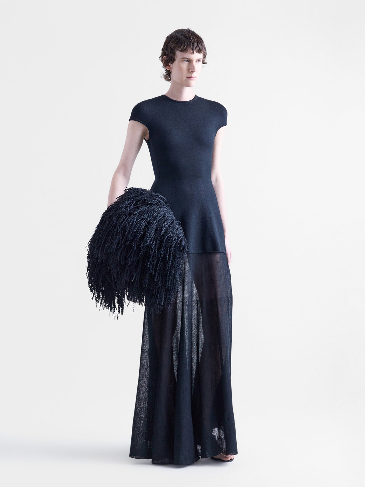 Sienna Black Moulded Knit Dress