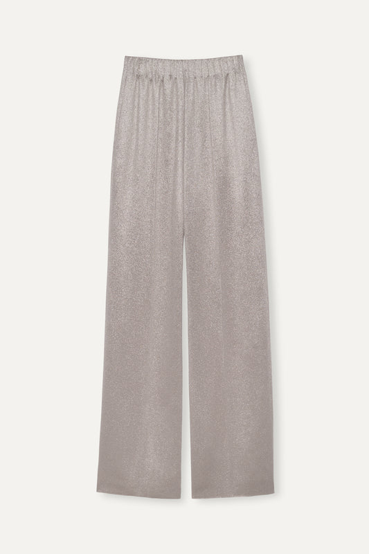 MAUD large pull-on pants in Rose Shimmer Lame