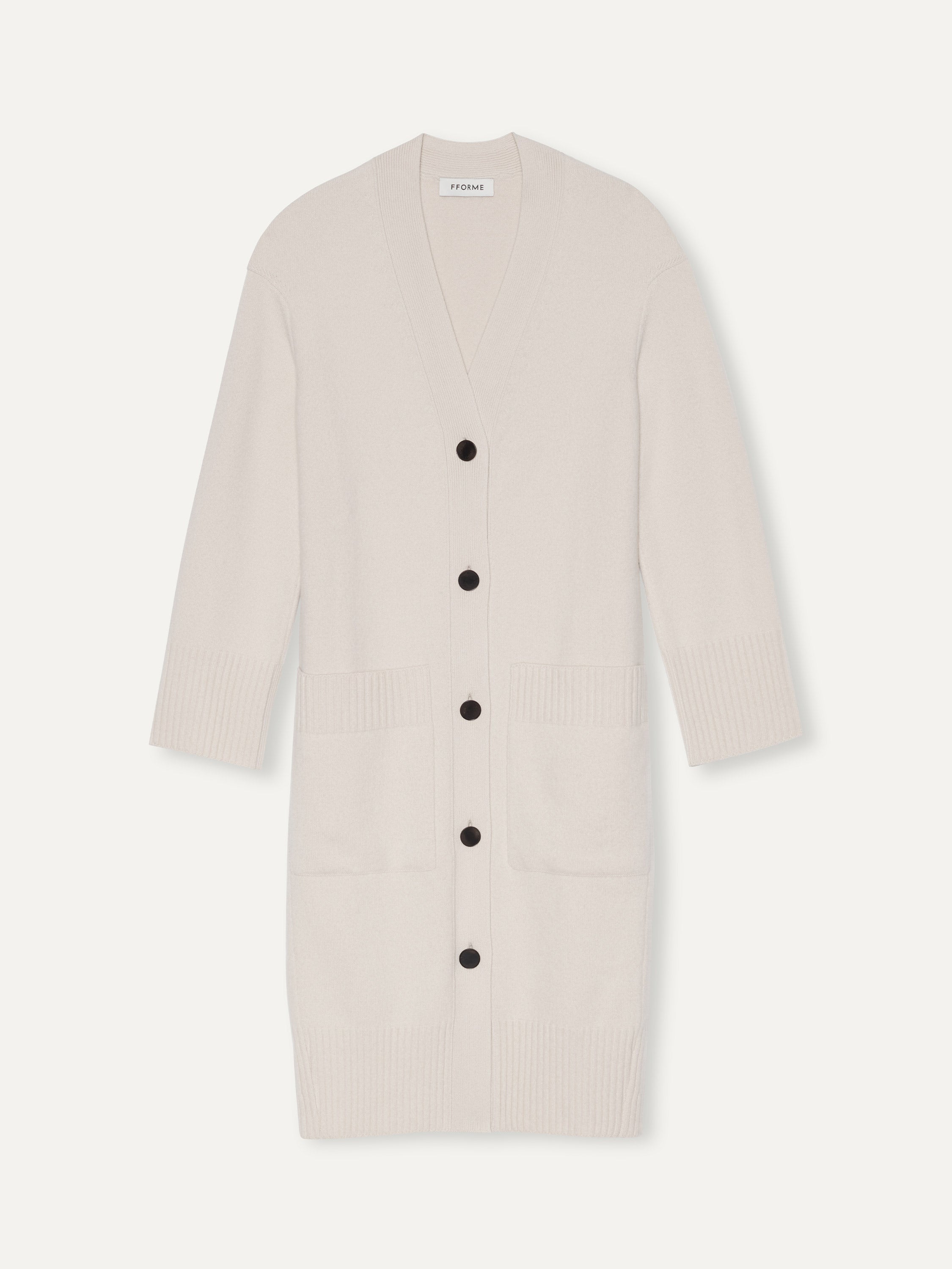GRACE long cardigan with buttons & drop shoulders | FFORME