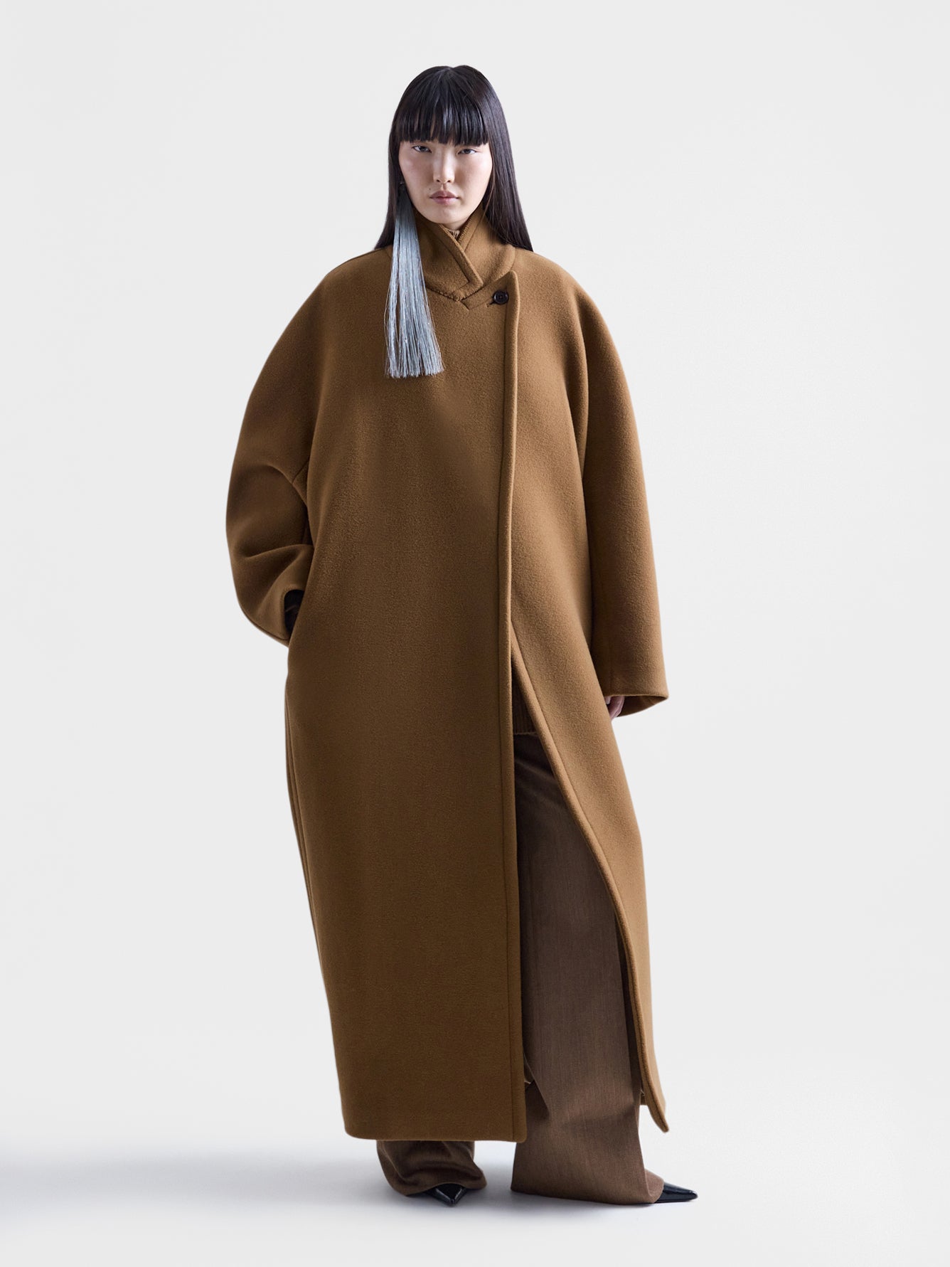 em.エムドット Cocoon Midi Coat エムドット em. コクーンミディ