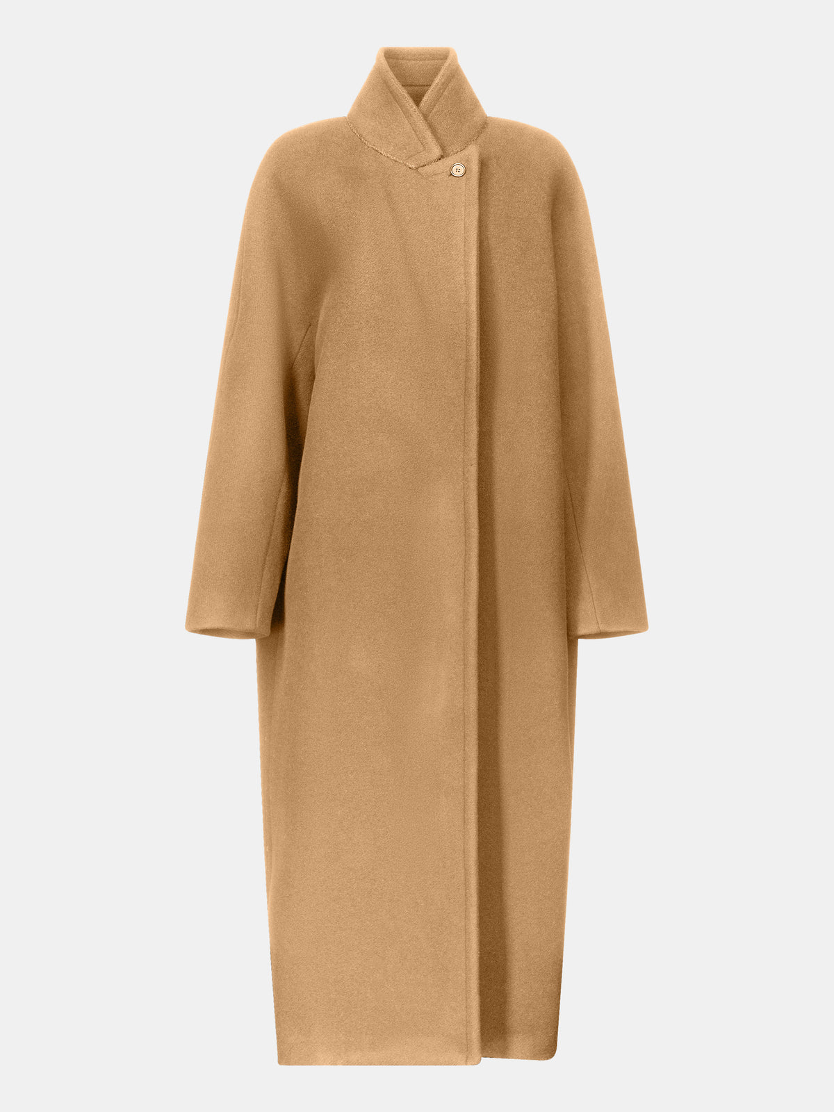 Yves Cocoon Coat In Camel