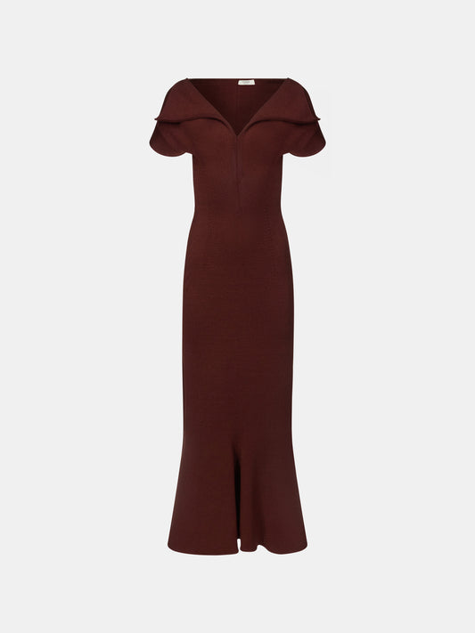 ZARIA-DRESS_OXBLOOD-RED_FF00710-KN2607-603_GHOST